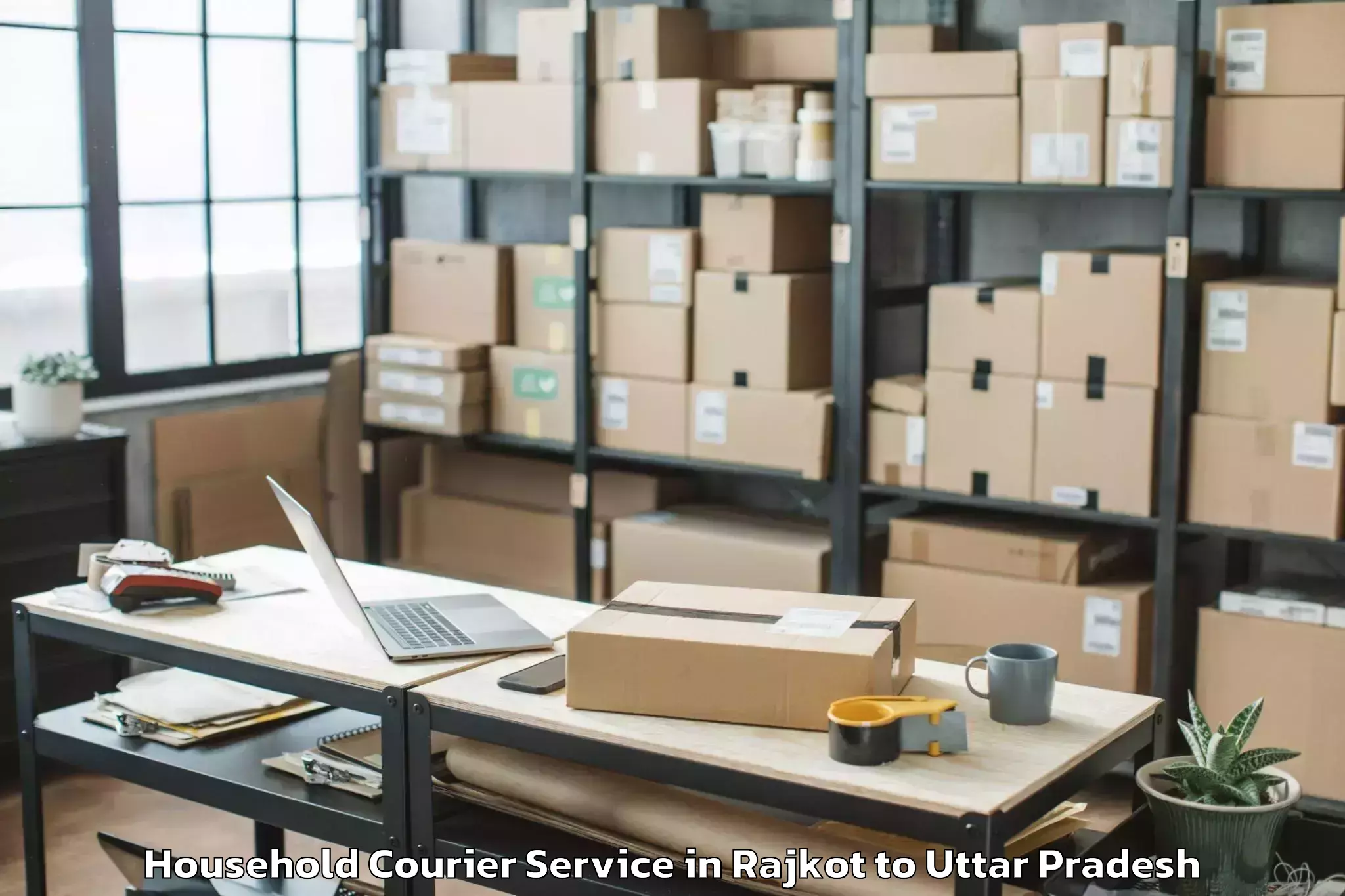 Quality Rajkot to Tahrauli Household Courier